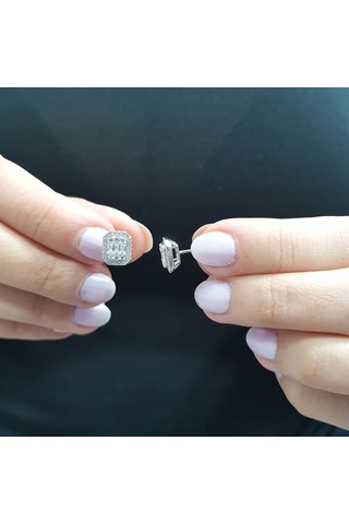Lova 0,87 Karat Baget Pırlanta Küpe - 3010048