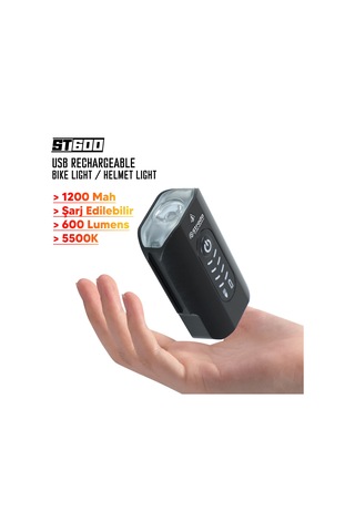 Stradacycles St-600 Çift Yönlü Lityum Şarj Edilebilir Far