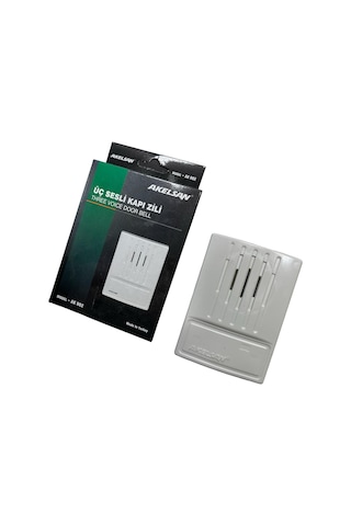 Akelsan Kanarya Kapı Zili Ak-902 3 Sesli, 12v Ac, 11x8x2 Cm Zil Trafosu İle Uyumlu, Kolay Montaj