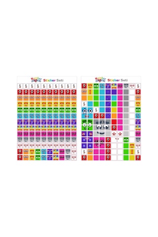 Number Blocks Matematik Eğitici Birim Küp Snapcubes /0-10 Sticker 260 Pcs