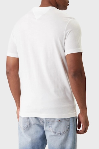 Tommy Hilfiger Logolu Pamuklu Regular Fit Bisiklet Yaka T Shirt Erkek T Shirt Mw0mw41456 Ybr Beyaz