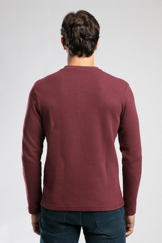 Lee Cooper Hevasa Erkek Patlı Sweatshirt Bordo-21030 Bordo