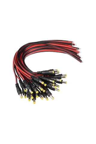 Güvenlik Kamerası 12v Dc Erkek Power Jack Dc Jak Kablo Bağlantı Kablosu -100 Adet