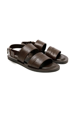 The Sandals Factory Brown Sandalet Erkek M7718 The Sandals Factory Leather Upper Sandals Brown