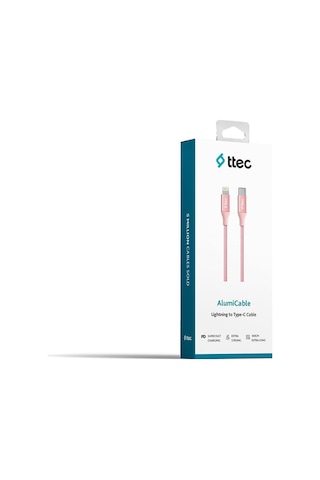 Ttec AlumiCable Type-c Lightning Hızlı Şarj Kablosu 150cm 2DK41RA Rose Gold