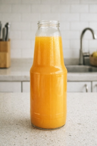 Afracam Meyve Suyu Şişesi Şeffaf 1000 Ml Metal Kapaklı 15 Adet