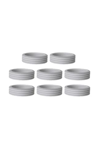 Homyl 8x Silikon Bagaj Jant Kapakları Çizilmeye Karşı Koruma Gri