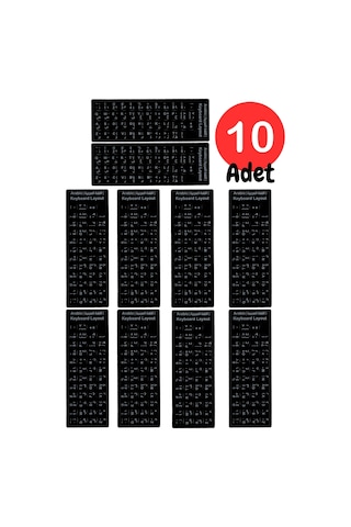 Mn6 Map01 Arapça Klavye Etiketi/silinmez-10 Adet/notebook-pc Uyumlu/arapça Klavye Sticker