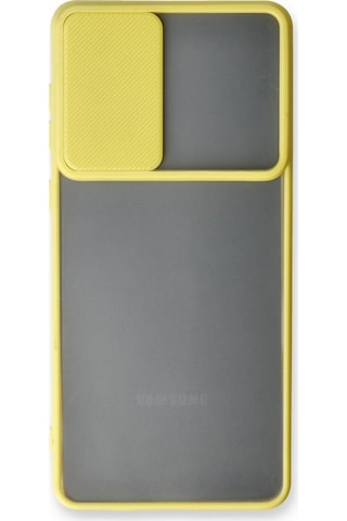 Cosmotex Newface Samsung Galaxy Uyumlu A33 5g Kılıf Palm Buzlu Kamera Sürgülü Silikon - Sarı