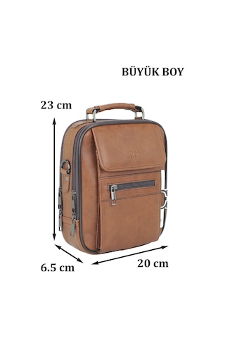 Büyük Boy Kasalı Erkek El ve Omuz Çantası Su Geçirmez Dış Yüzey