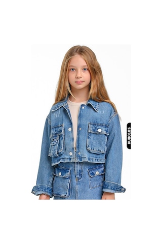 Xo Kids Ceket Yakalı Fleto Cepli Çıt Çıt Kaplamalı Kız Çocuk Gömlek 5-14 Yaş 24205 Mavi Xo Kids Ceket Yakalı Fleto Cepli Çıt Çıt Kaplamalı Kız Çocuk Gömlek 5-14 Yaş 24205 Mavi