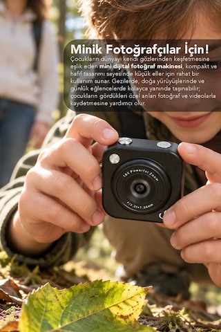 Mimtec Blm-108 Mini Cep Kamera - 2.01" Hd Ekran 1080p Flaşlı Dijital Video Fotoğraf Makinası Siyah