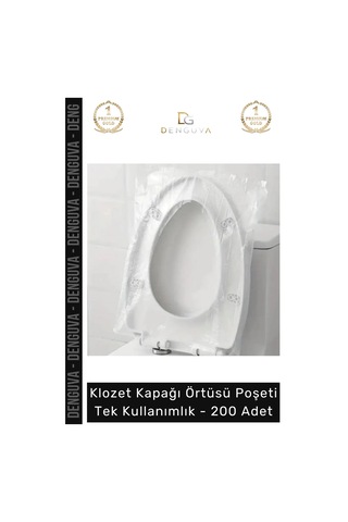 Klozetpoşeti Klozet Kapağı Örtüsü Poşeti Hijyenik Su Geçirmez Geniş Klozet Tek Kullanımlık 200 Adet Çok Renkli