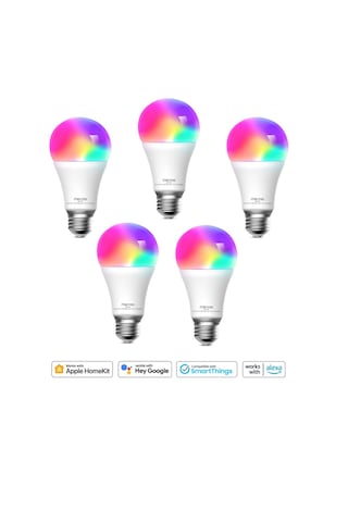 Meross Akıllı Rgb Ampül 810l/9w Msl120 Apple Homekit Destekli 5'li Paket Çok Renkli