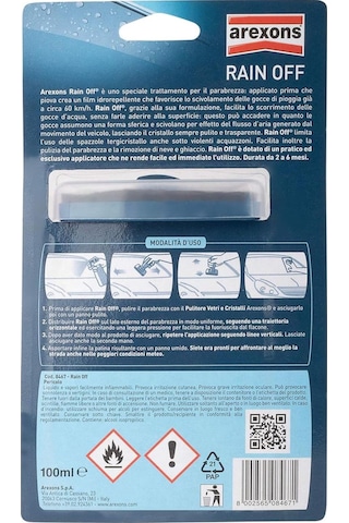 Arexons Yağmur Kaydırıcı 100 Ml