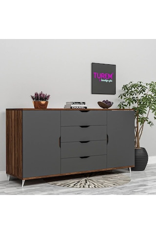 Derya Black Cordoba Konsol Mdf Antrasit