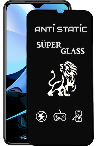 Xiaomi Uyumlu Redmi 9t Tam Kaplayan Anti Statik Dayanıklı Ekran Koruyucu Süper Cam