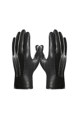 Erkek Hakiki Deri Eldiven Khos-uil Siyah
