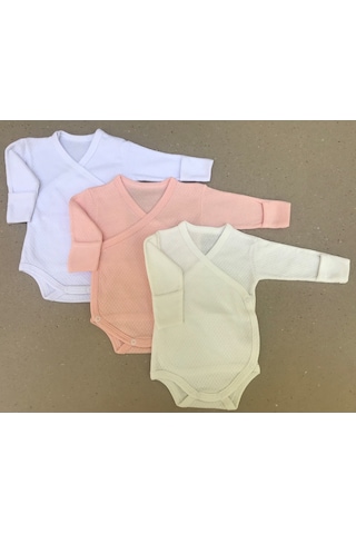 Özdemirlitekstil Bebelino Çıtçıtlı Badi Kruvaze (3 Lü Paket) (456569690) Çok Renkli