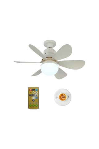 Agoodshop Tavan Vantilatörü Aydınlatmalı, 40w Ayarlanabilir Led Fan Lambası Uzaktan Kumandalı, 3 Ren -