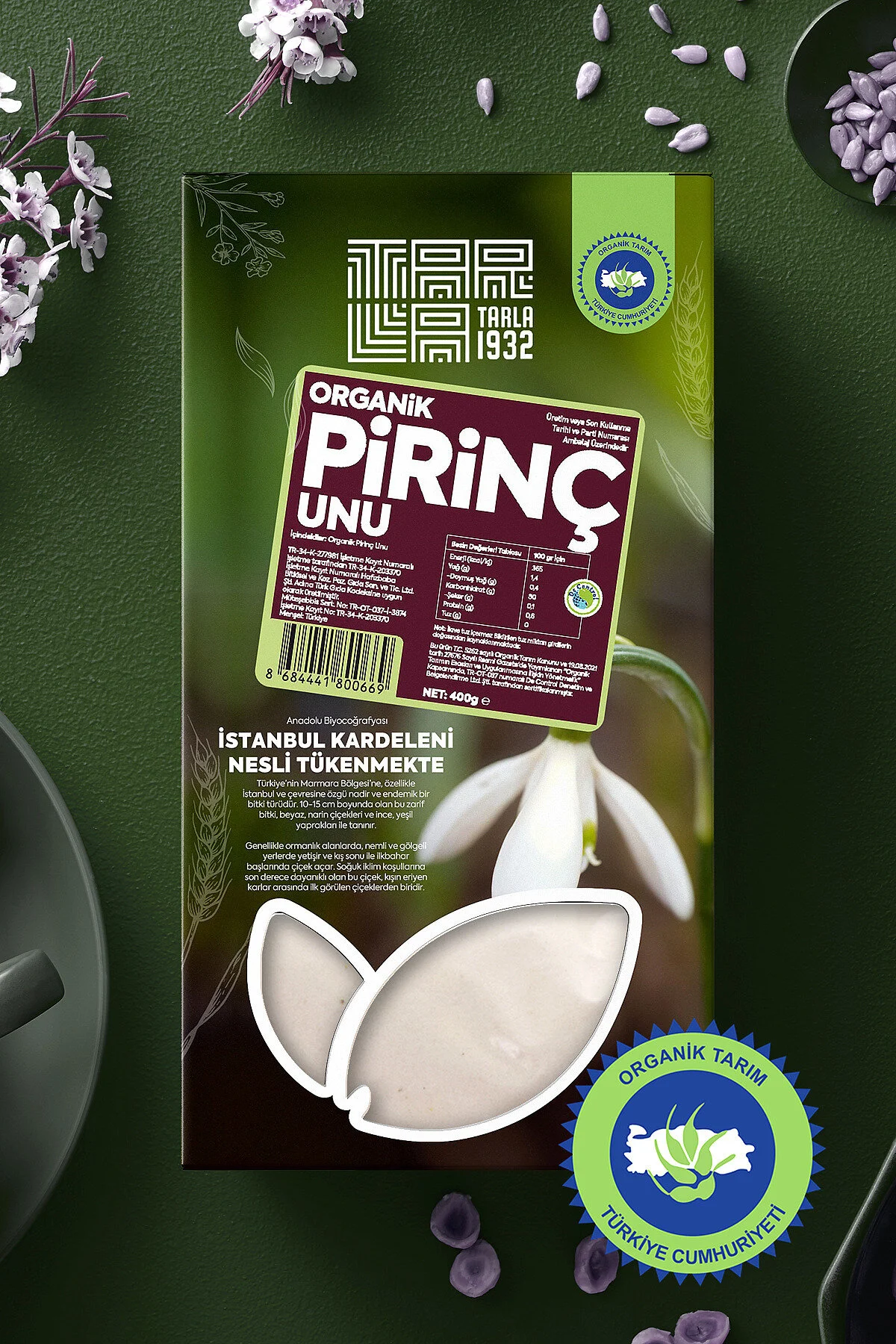 Tarla 1932 Organik Pirinç Unu Katkısız & Doğal 400 G