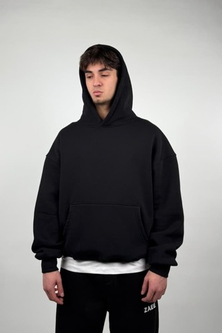 Zaee Basic Oversize Hoodie siyah