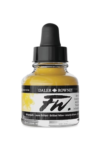 Daler Rowney Fw Ink Akrilik Mürekkep 29.5 Ml Brilliant Yellow 607 Diğer
