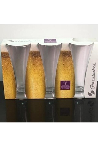 Paşabahçe Pub Bira Bardak - Bira Meşrubat Bardağı 3'lü 42199