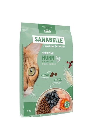 Sanabelle Sensitive Tavuklu Ve Yaban Mersinli Yetişkin Kuru Kedi Maması 8 Kg