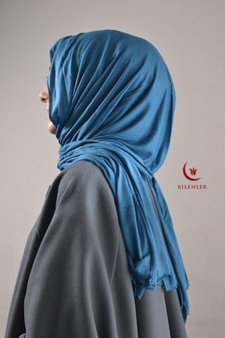 Bilenler Tesettür Penye Şal - 65 X 175 / Mavi Mavi