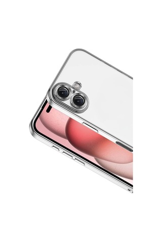 Apple Apple iPhone Uyumlu 17 Razer Lensli Silikon - Gümüş