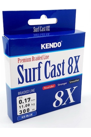 Kendo Surf Cast 8X Fighting 300 mt Örgü İp ( ICE BLUE)