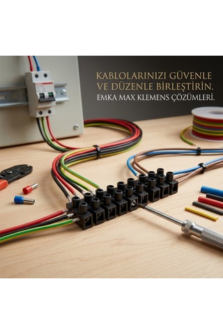 Ars Kod Plastik Sıra Klemens No-2 Siyah - 50'li Paket