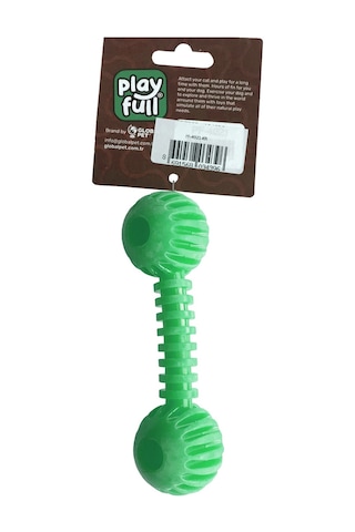 Playfull Sağlam Plastik Dental Dumbel Köpek Oyuncağı 12 X 3,5 Cm Yeşil