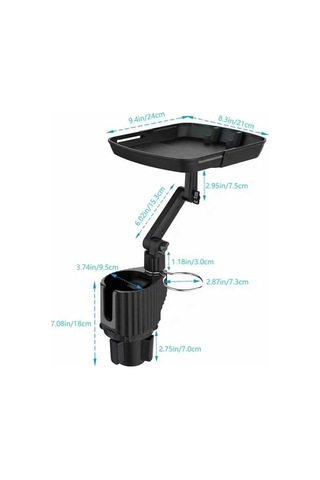 Zore C003 2 In 1 Araç Bardak Tutucu-Siyah