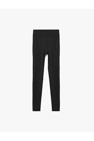 Koton Yüksek Bel Cep Detaylı Slim Fit Spor Tayt Siyah 6wak40138nk SiYAH