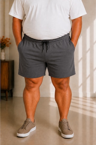 Sngl Tekstil Erkek Büyük Beden Şort 3xl 4xl 5xl 6xl 7xl 8xl 9xl Gri Füme