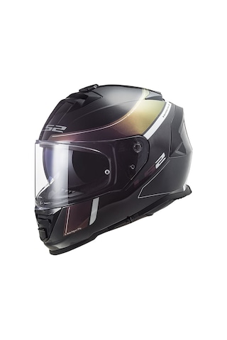 Ls2 Storm Velvet Motosiklet Kaskı Gökkuşağı - Mat Siyah
