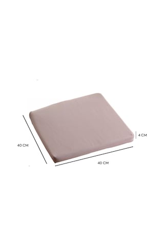 Sandalye Oturum Minderi Renkli 40x40x4 Bağcıklı Çıkarılabilir Kılıflı Çökme Yapmaz Açık Gri 2'li Çok Renkli