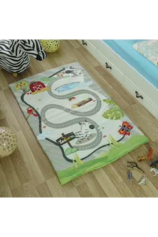 Zooturak Peluş Çocuk Matı Zebra Zou 100cm x 150cm