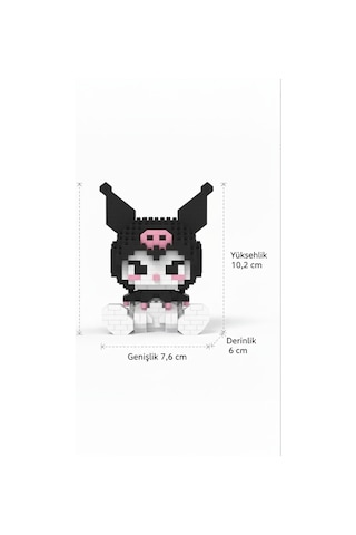 Sanrio Kuromi Mikro Blok Lego Seti - Kendin Yap Figür Oyuncak - Hediye Kutulu Koleksiyon Serisi