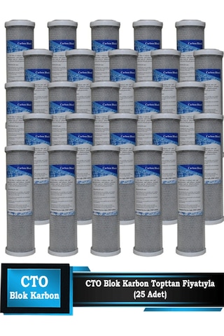 Sumarkt Açık Kasa Su Arıtma Cihazı 10 Inç Cto Blok Karbon Filtre 25 Adet Sumarkt Açık Kasa Su Arıtma Cihazı 10 Inç Cto Blok Karbon Filtre 25 Adet