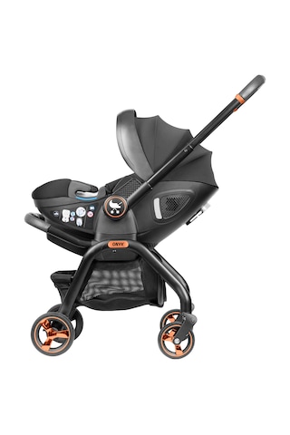 Merkür Bebe Onyx 2'si 1 Arada Oto Koltuğu Bebek Arabası Siyah
