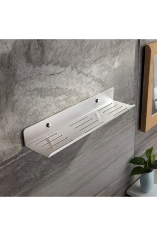 Inox, Ömürlük Paslanmaz Çelikten Raf Ikili Takım, Banyo Rafı, Şam Gri