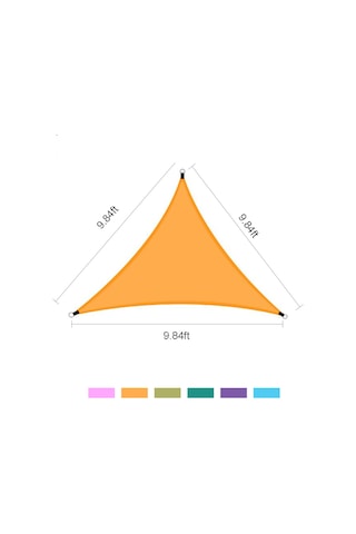 Maiyame 3x3x3m Mavi Dış Mekan Gölge Tenteği - 210t Poliester, Su Geçirmez, Rüzgar Ve Güneş Koruyucu, Çadır Bahçe Teras Kullanıma Uygun Mavi