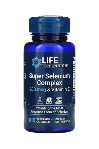 Super Selenium Complex & Vitamin E, 200 Mcg, 100 Vegetarian Capsules