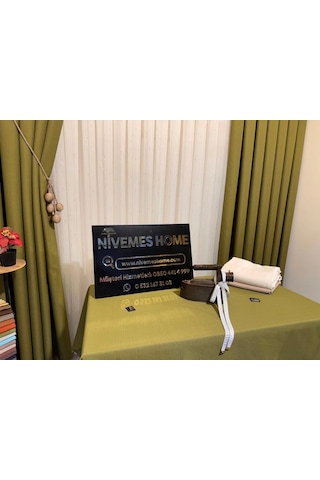 Nivemeshome Keten Trend Masa Örtüsü Yeşil Apm Çok Renkli