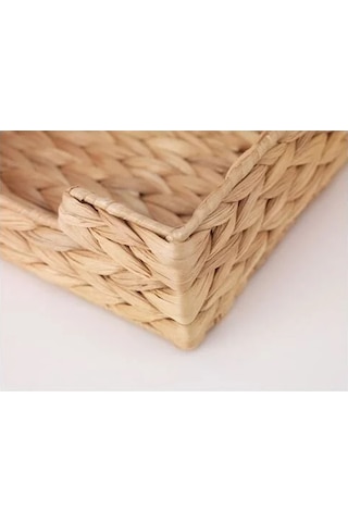 Sumuhome Cıssan Dekoratif Hasır Peçetelik Su Sümbülü 18x18 Cm Hasır