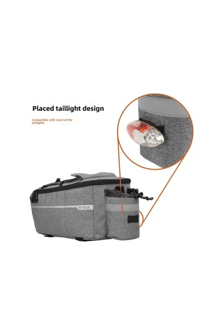 Youtek B-soul Siyah Bisiklet Arka Yük Çantası - Dağ Bisikleti İçin Dayanıklı Depolama, Elektrikli Katlanabilir Tasarım, 38 15.5 18cm Siyah