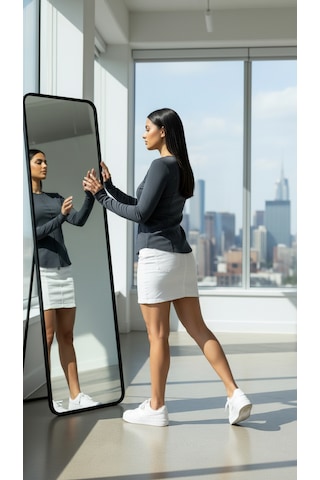 Divinus Kadın Slim Fit Pamuklu Uzun Kollu Bodysuit Antrasit